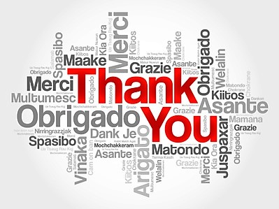 Thank You Word Cloud concept background in many languages