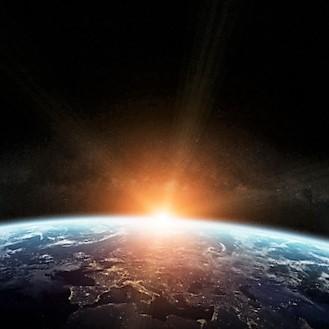 View of the planet Earth in space